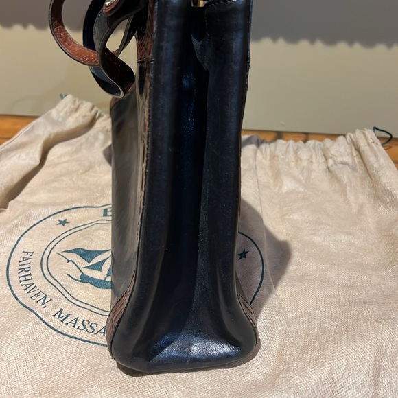 Brahmin Black and Brown Croc-Embossed Bag Set - Picture 4 of 14